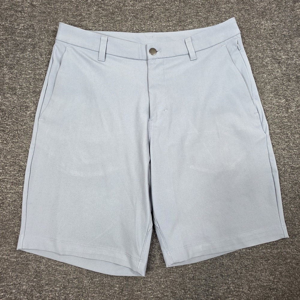Lululemon Commission Short Classic 9" Mens 32 Light Blue ABC Stretch  Chino Golf